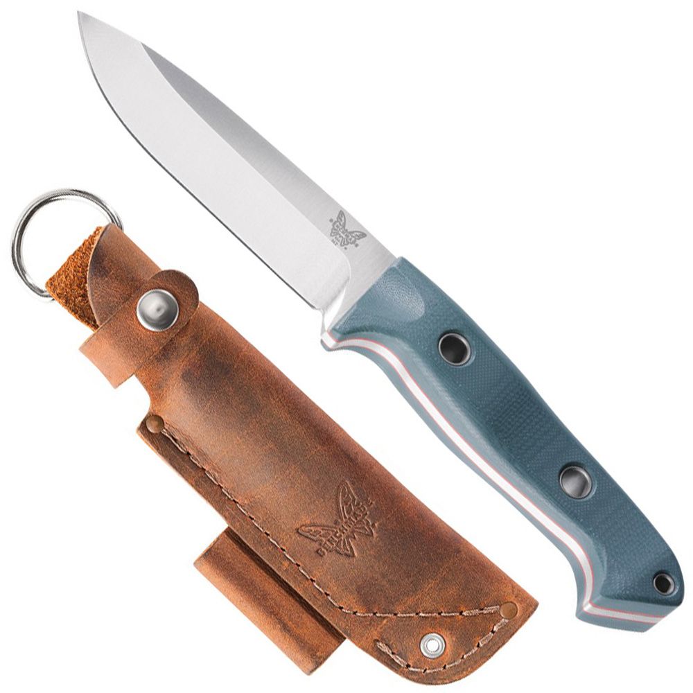 Benchmade 162 Bushcrafter Satin Finish Blade Fixed Knife.