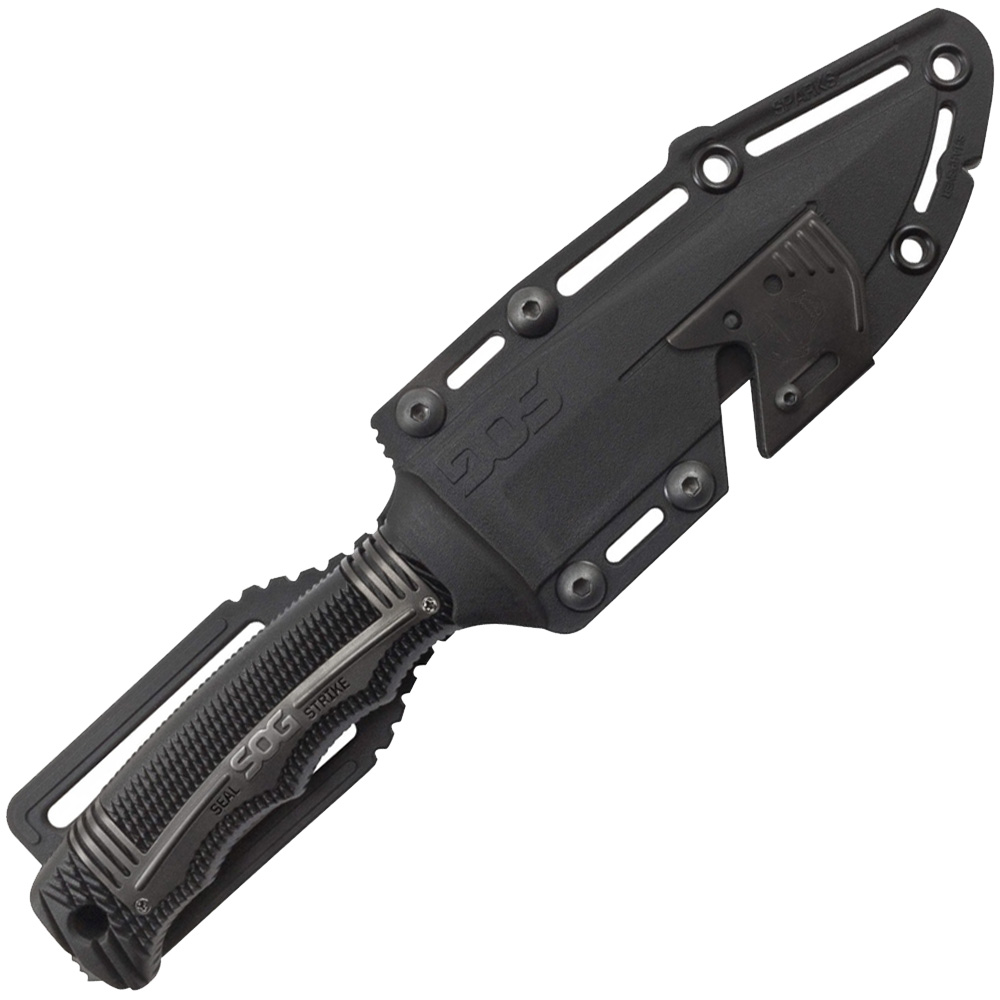 SEAL Strike Half Serrated Edge Fixed Blade Knife w/ Sheath Mrknife