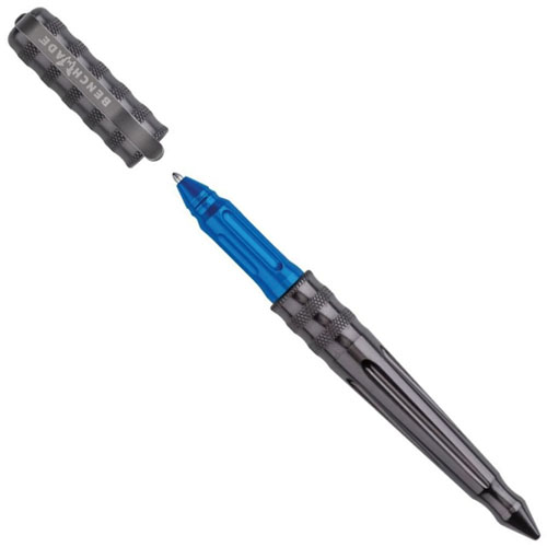 Benchmade Aluminum Tactical Pen Charcoal, Blue Ink