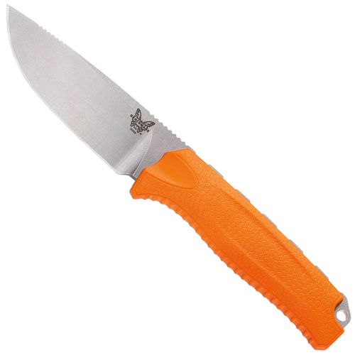 Benchmade Hunt Steep Mountain Orange Handle Fixed Blade Knife