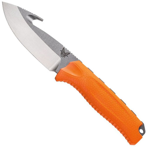 Benchmade Hunt Steep Hunter Orange Handle Fixed Blade Knife