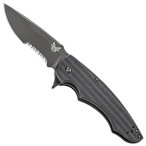 Benchmade Precinct Folder G10 Combo Edge Knife, Black