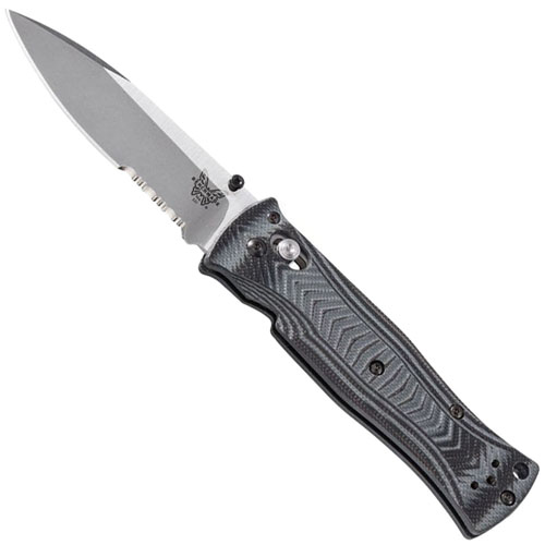 Benchmade Pardue AXIS Combo Blade Black Folding Knife