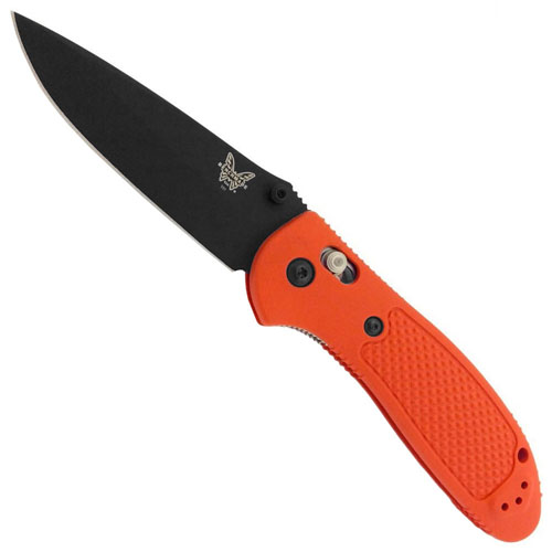 Benchmade Griptilian Drop Point Folding Knife - Orange Handle