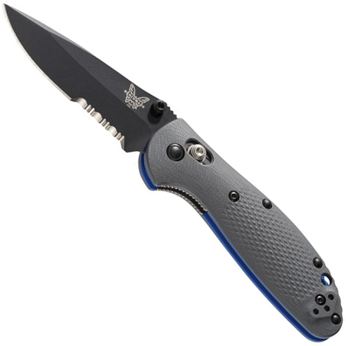 Benchmade Mini Griptilian Combo Knife, Black