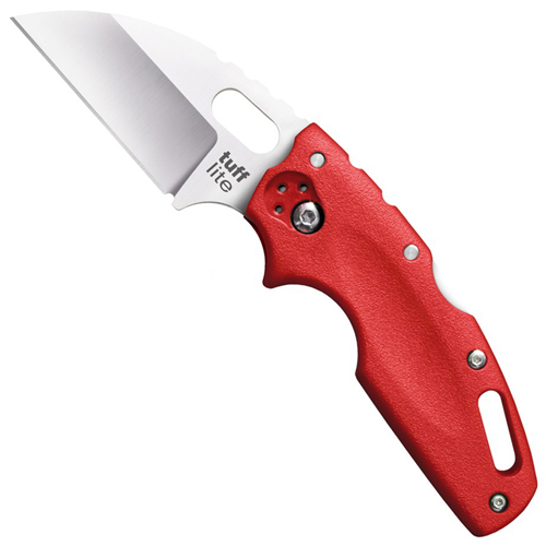 Cold Steel Tuff Lite Plain Folding Knife - Red