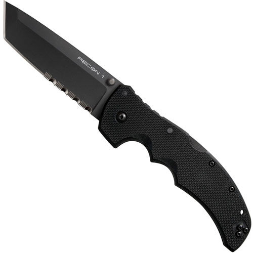 Cold Steel Recon 1 Tanto Point Knife - Half Serrated