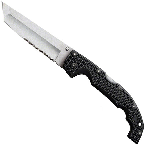 Cold Steel Voyager Tanto 5 1/2 Inch 50/50 Edge Folding Knife - 29TXTH
