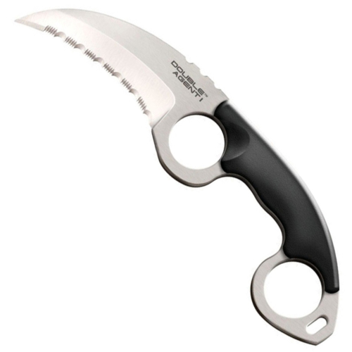Cold Steel Double Agent 1 Serrated Fixed Blade Knife - 39FKS