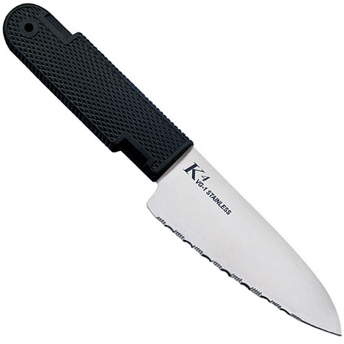 K-4 Serrated Edge Fixed Blade Knife with Sheath