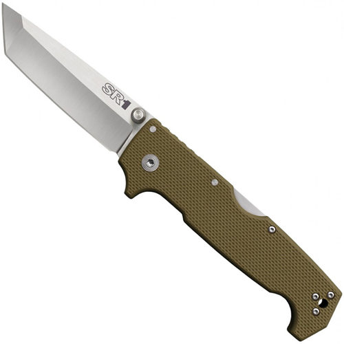 Cold Steel SR1 62LA Tanto Point Plain Edge Blade Folding Knife