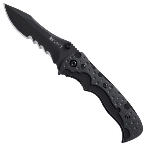 Mini My Tighe Black Veff Serration Edge Folding Knife
