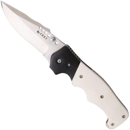 CRKT The Natural White Bone G10 Handle Folding Knife