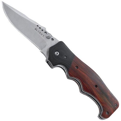 CRKT Crawford Natural Cocobolo Handle Folding Blade Knife
