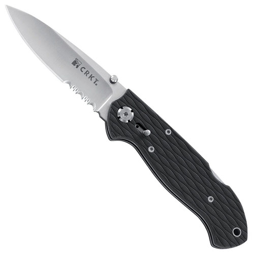 CRKT Lake Glass Nylon Handle Combination Edge Folding Knife