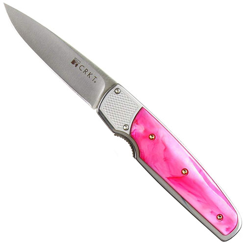 CRKT Fulcrum Pink Pocket Folding Blade Knife