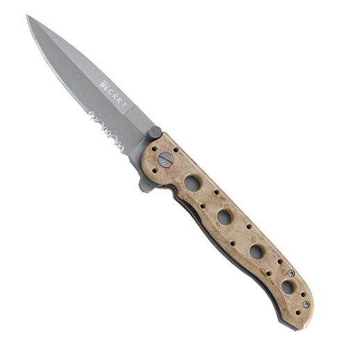 CRKT Glass Filled Nylon Desert Camo Spear Point Folding Knife