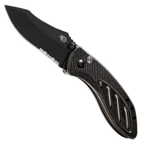 Gerber Assisted Opening Serrated Stainless Steel Blade Folding Knife