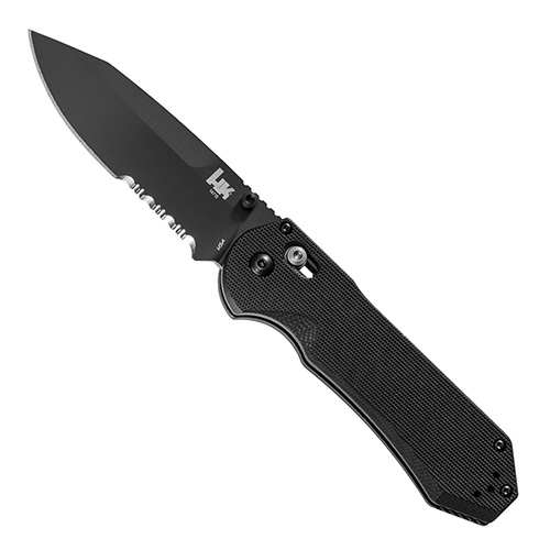 HK Knives AXIS Serrated Folder G10 D2 Steel - Black