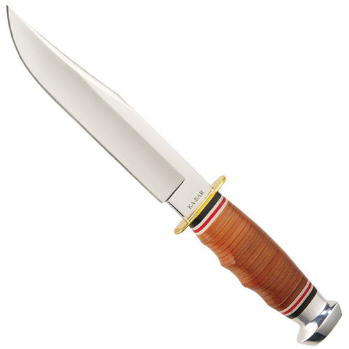 Ka-Bar 1236 Bowie Style Fixed Blade Knife w/ Sheath