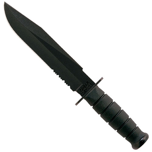 Fighter Clip-Point Fixed Blade Knife - Black