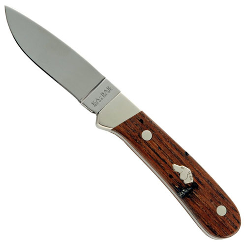 Ka-Bar 2-3576-4 Dogs Head Trailing Point Hunter Folding Blade Knife