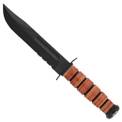 U.S. Army Leather Handle Fixed Blade Knife w/ Sheath