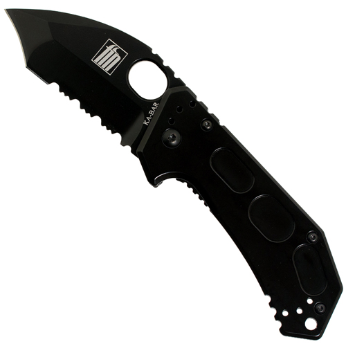 Ka-Bar 2-5551-9 Fin Frame Lock Drop Point Black Folding Knife