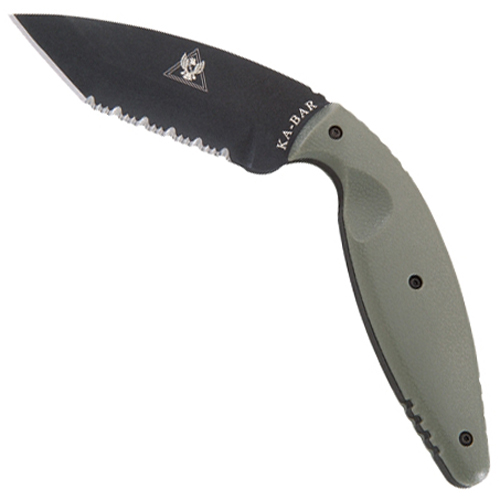 KA-BAR 3-1477FG-3 Foliage Green TDI Law Enforcement Fixed Knife
