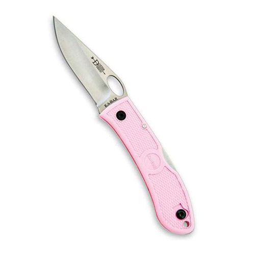 Ka-Bar Dozier Hunter With Hole Pink Silver Folding Knife