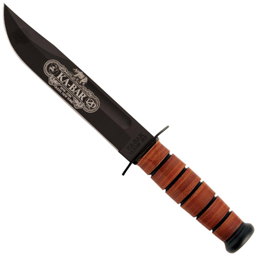 Ka-Bar 120th Anniversary 9190 Leather Handle Fixed Blade Knife