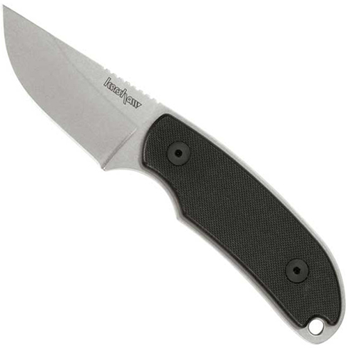 Kershaw Mini Skinner Fixed 2 inch Stonewash Blade with Black G10 Handles