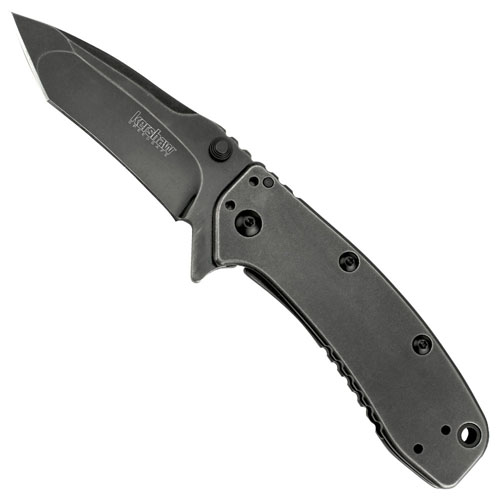 Kershaw Cryo II Blackwash Tanto Blade Folding Knife