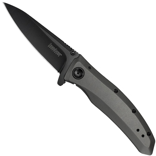 Grid Drop-Point Plain Edge Blade Folding Knife