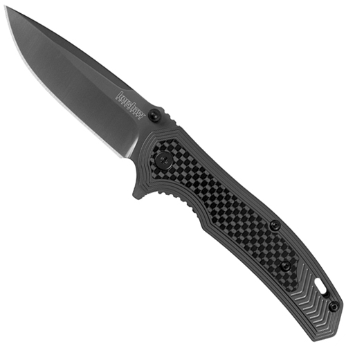 Fringe Drop-Point Plain Edge Blade EDC Folding Knife