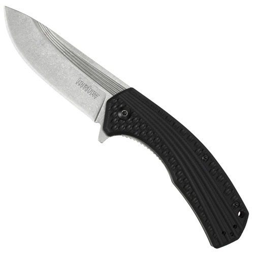 Portal Stonewash Finish Plain Edge Folding Blade Knife