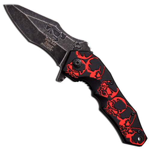 Dark Side Blades Spring Assisted Folding Knife Red