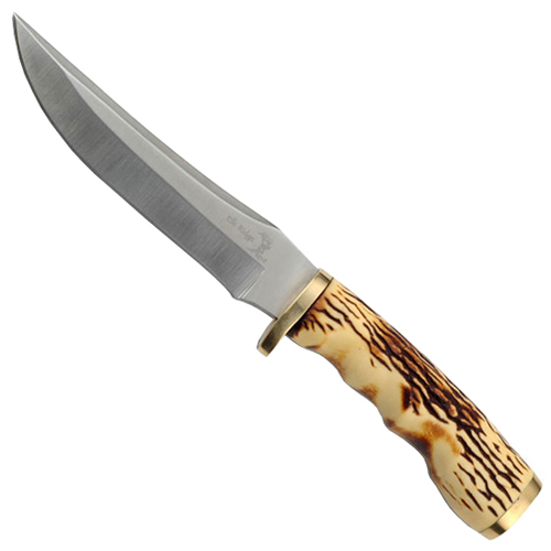 Elk Ridge Simulated Bone Metal Bolster Fixed Knife