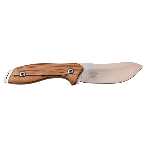Elk Ridge Drop Point Blade Fixed Knife w/ Leather Sheath