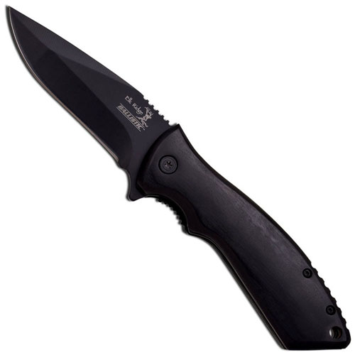 Elk Ridge Black Wood Handle Stainless Steel Folding Knife