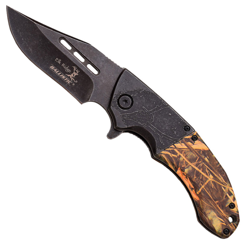Elk Ridge Nylon Fiber Handle Folding Knife w/ Pocket Clip