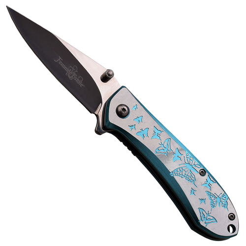 Femme Fatale Two Tone Anodized Aluminum Handle Folding Knife