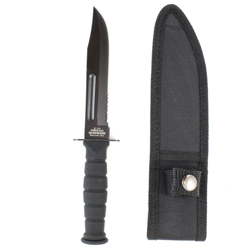 Survivor Knife Serrated Edge Fixed Blade Knife