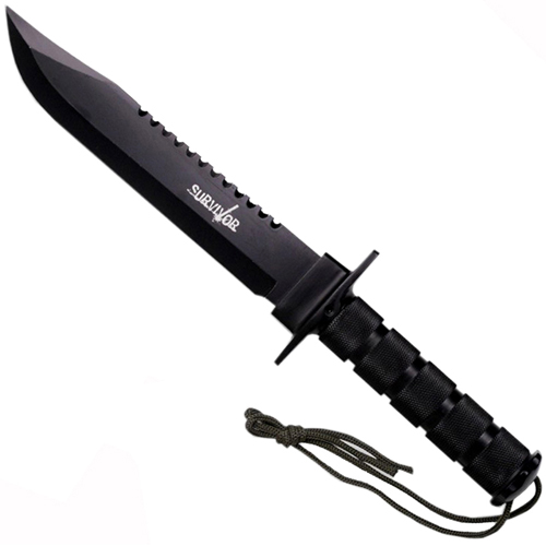 Survivor Fixed Blade Knife w/ Survival Kit