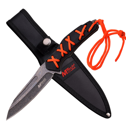 MTech USA 8.5 Inch Overall Fixed Knife w/ 1680D Nylon Sheath