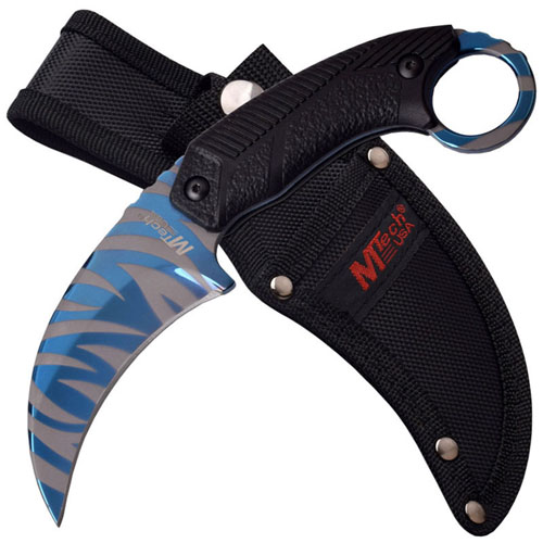 MTech USA Fixed Blade Karambit Knife w/ Nylon Sheath