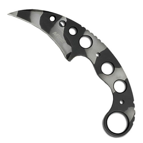 MTech USA Urban Camo Plain Blade Folding Neck Knife