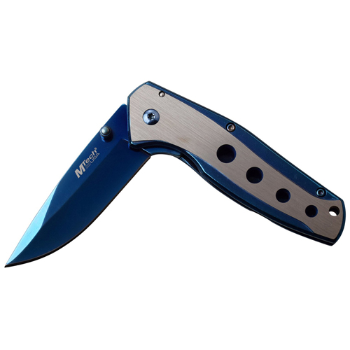 MTech USA A1044 Two Tone Stainless Steel Handle Folding Knife