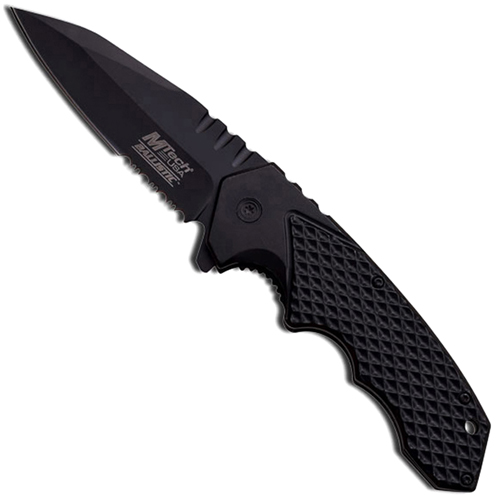 MTech USA Spring Assisted 5 Inch Black Handle Folding Knife