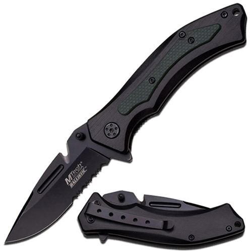 Mtech Usa Closed Spring Assisted 4.75 Inches Folder With Green Handle